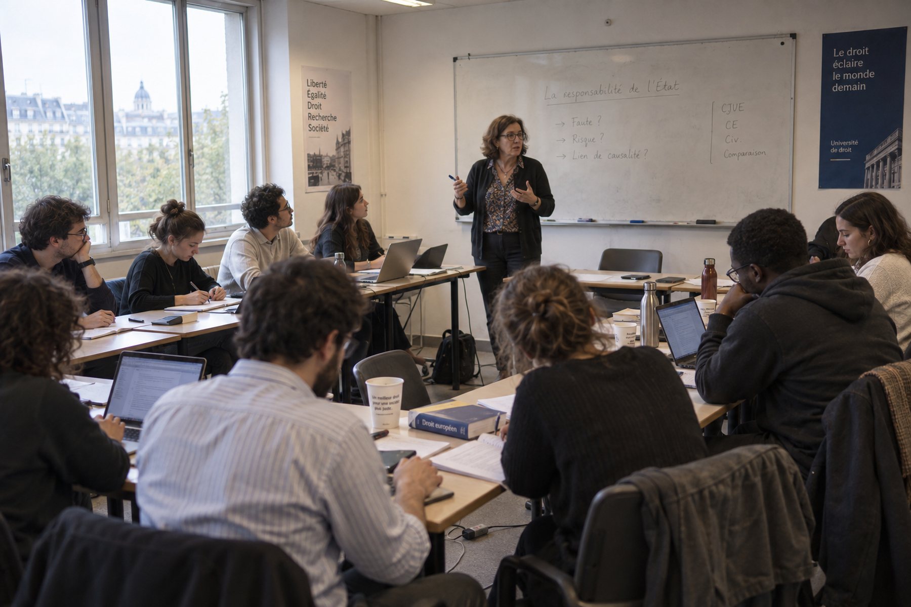 Séminaire de droit dans une université
